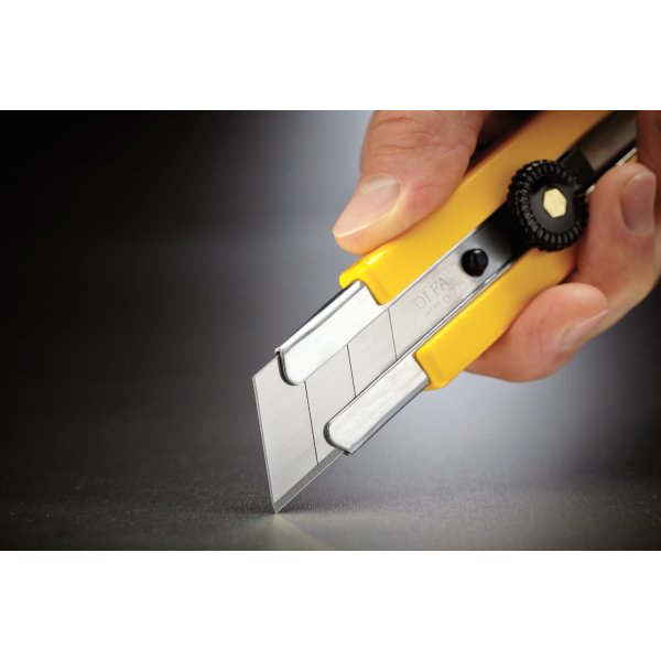 Olfa H-1 Utility Knife with Anti-Slip Grip, 25 mm W Blade, Stainless Steel Blade, High Impact Handle - 3