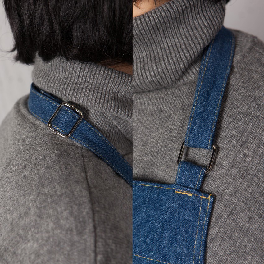 Now Designs by Danica Basic Series 2500117 Chef Apron, Cotton, Denim, 28 in Chest, 32 in L - 2