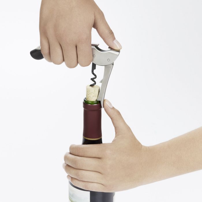 Oxo 3110200 Double Lever Waiter's Corkscrew, Stainless Steel - 2