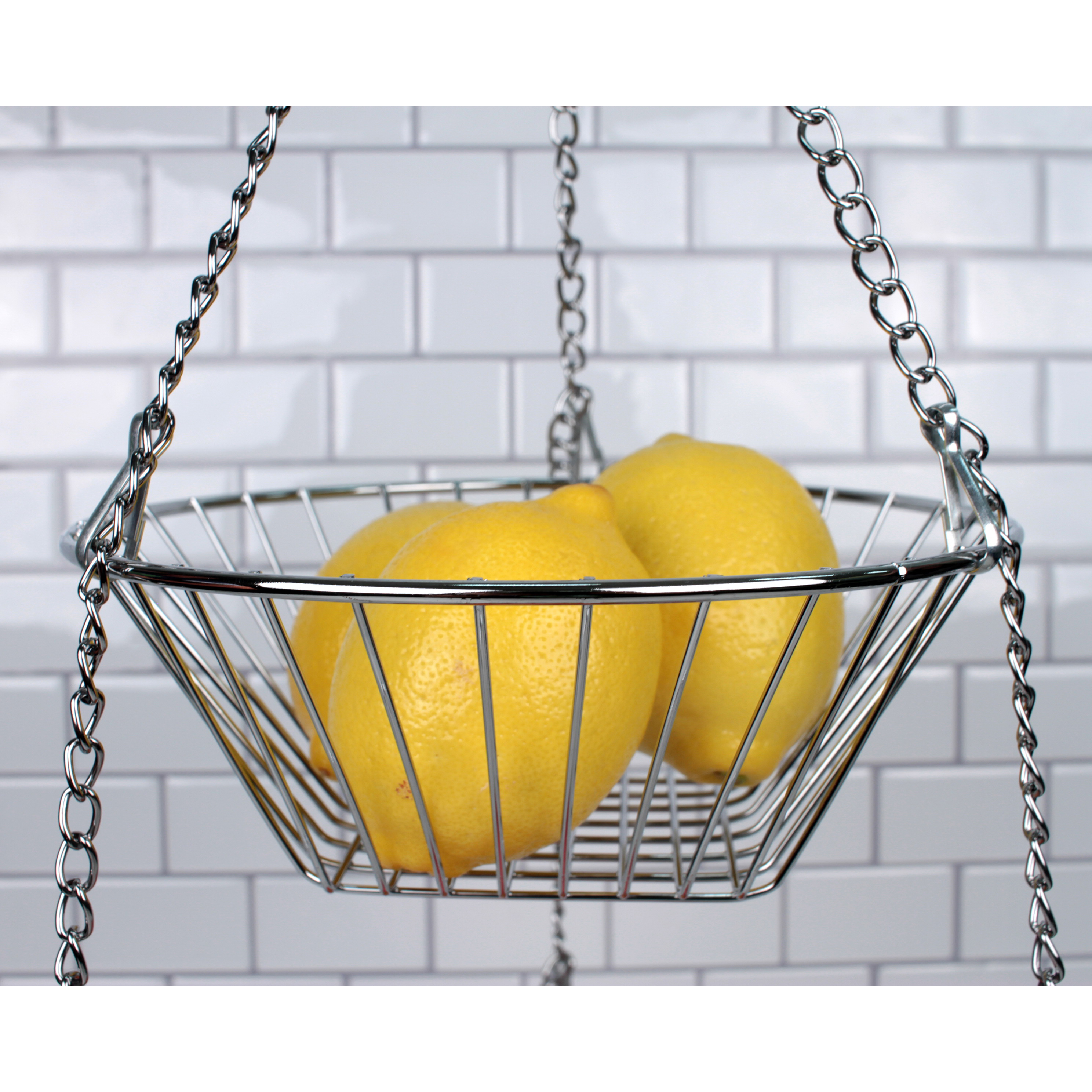 Rsvp International HB-300 3-Tier Hanging Basket, 10 lb, 3-Compartment - 2