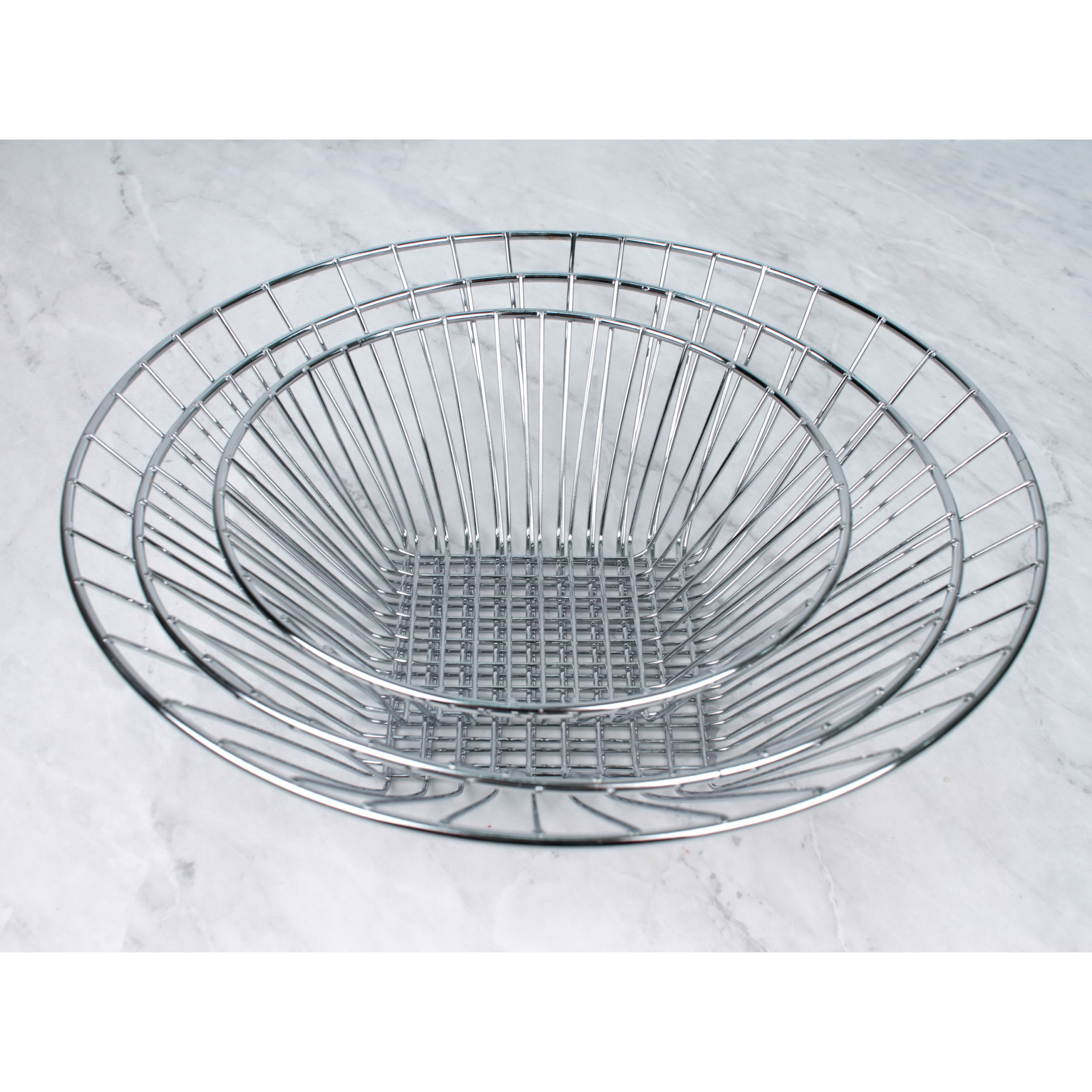 Rsvp International HB-300 3-Tier Hanging Basket, 10 lb, 3-Compartment - 3