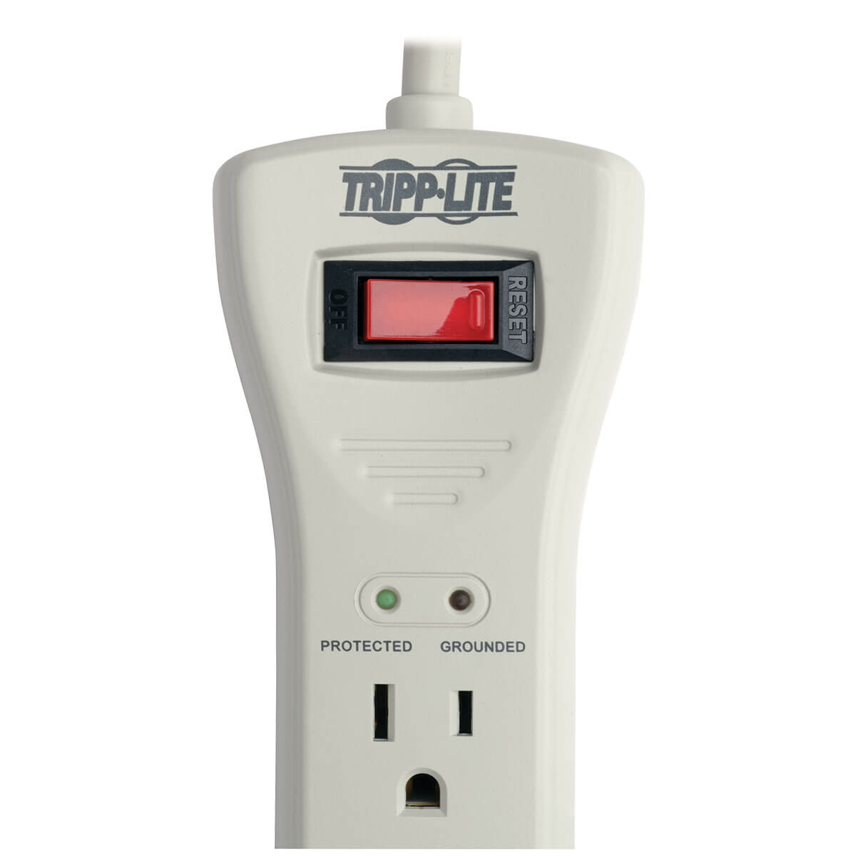 Tripp Lite TRPSUPER7 Surge Protector, 120 VAC, 15 A, 7-Outlet, 2160 J Energy, <1 ns Response, Gray - 5