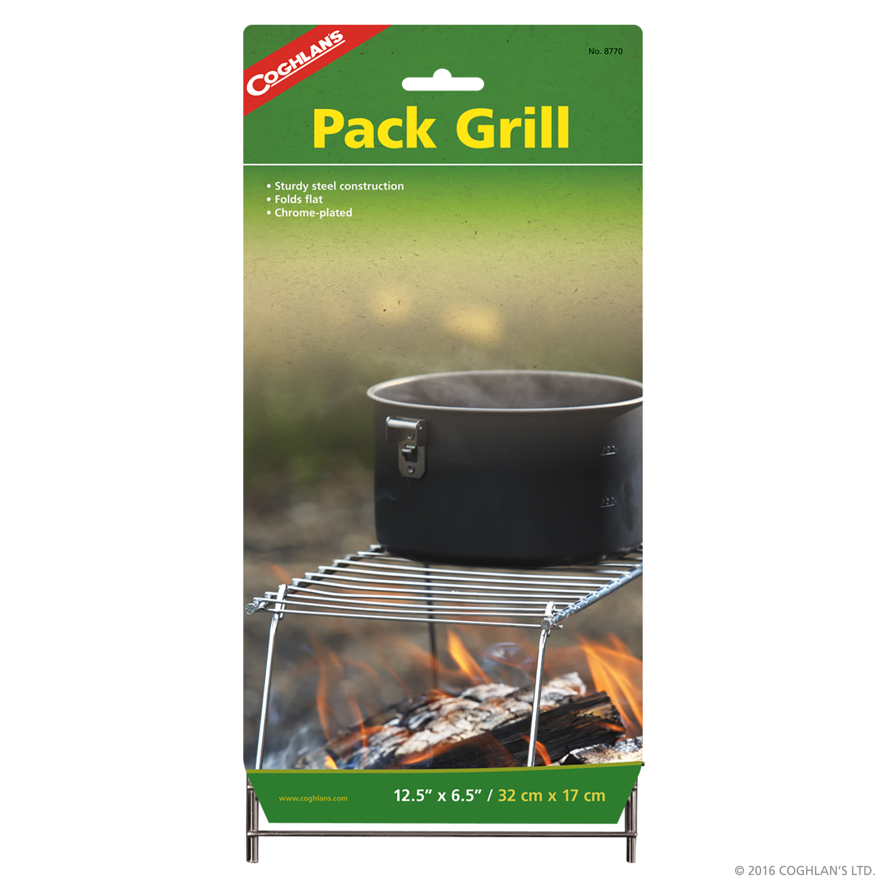 Coghlan's 8770 Pack Grill, Steel, Chrome, Folding Handle - 2