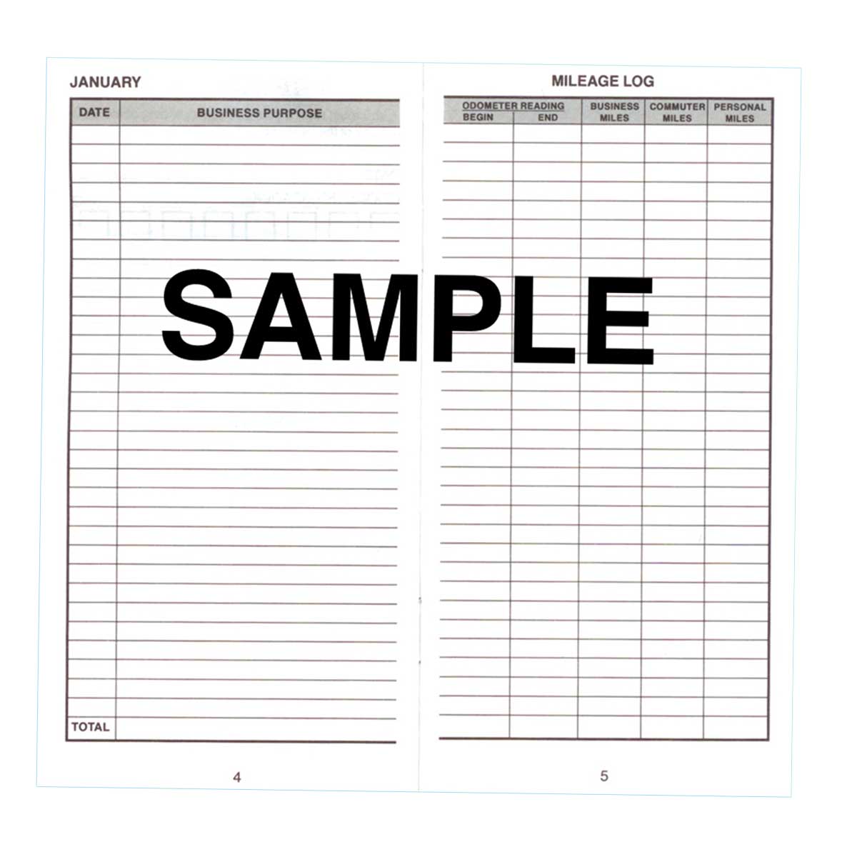 Dome 770 Auto Mileage Log, Records: Miles, Parking, Tolls, Gray - 2