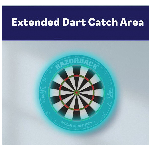 Viper 42-6006 Razorback Sisal Dartboard, Razor Thin Spider, Movable Ring Number, Fiber, Hang Mounting - 5