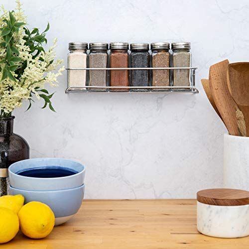 Better Houseware 1464.6 Spice Shelf, Chrome, 11-1/4 in L, 3 in W, 2-1/4 in H - 2