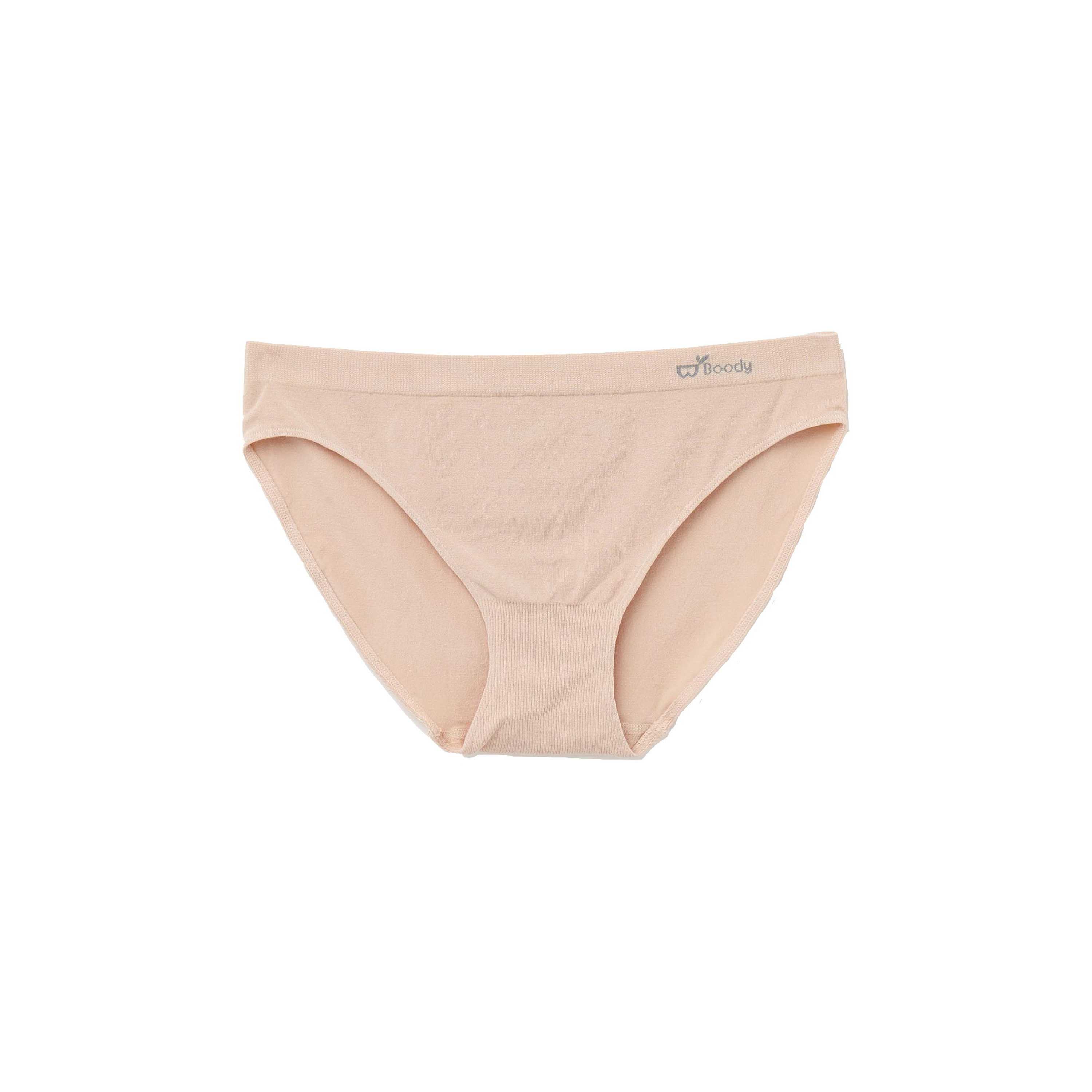 Boody BKNUMM Classic Bikini, M, Nylon/Spandex/Viscose, Nude, 27 to 30 in - 2