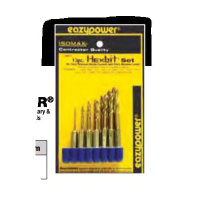 Isomax Hexbits 73077 Bit Set, 13-Piece, HSS, Titanium Nitride - 2