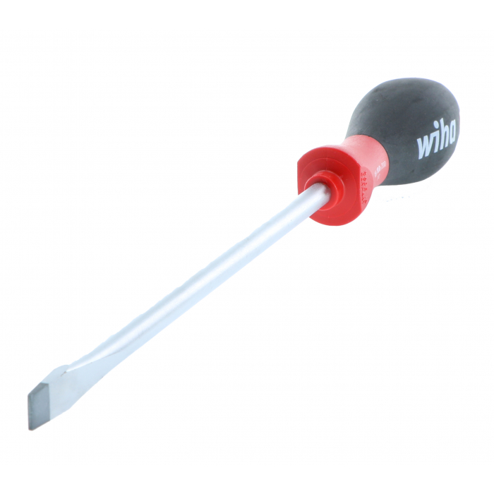 Wiha 30235 Softfinish Screwdriver, 0.393 in Drive, Slotted Drive, 12.8 in OAL, 8 in L Shank, Cushion-Grip Handle - 3