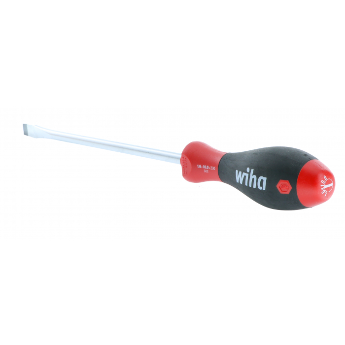 Wiha 30235 Softfinish Screwdriver, 0.393 in Drive, Slotted Drive, 12.8 in OAL, 8 in L Shank, Cushion-Grip Handle - 4