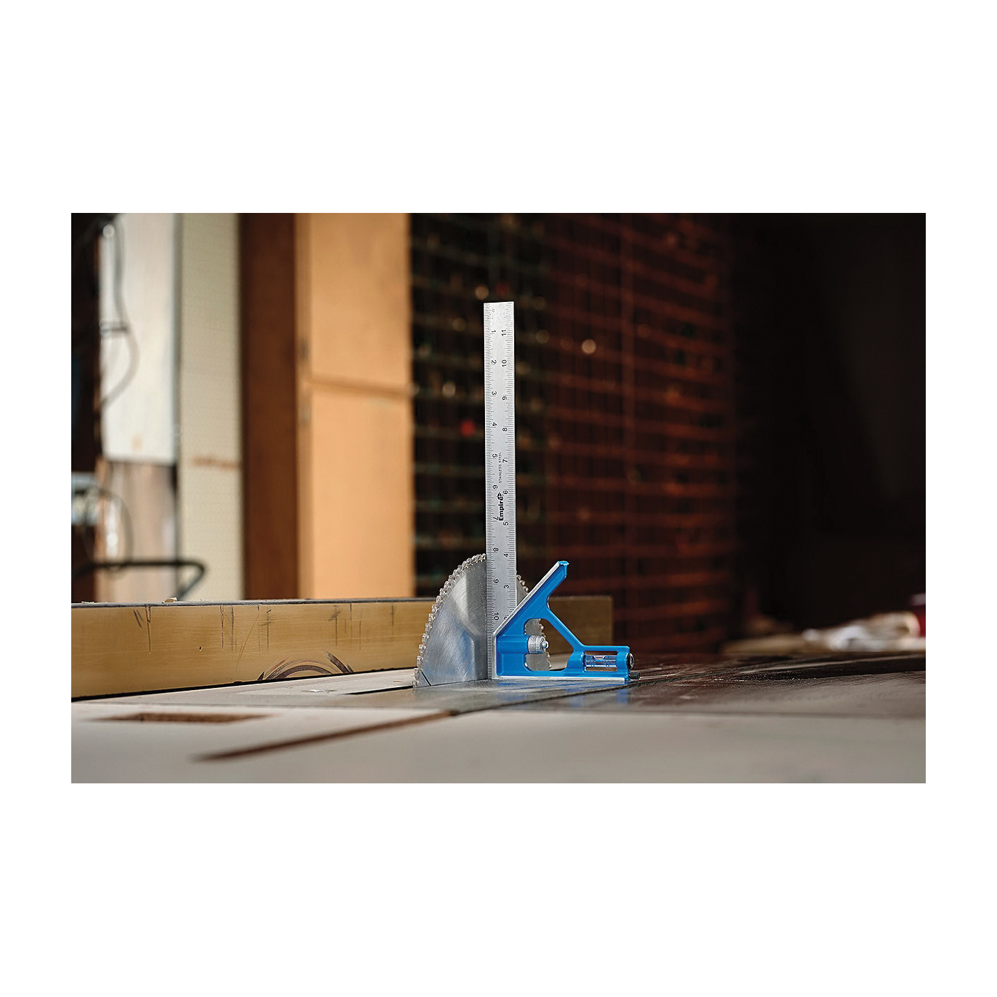 Empire True Blue Series E250M Combination Square, 300 mm L Blade, 0.001 in Graduation, Stainless Steel Blade - 3
