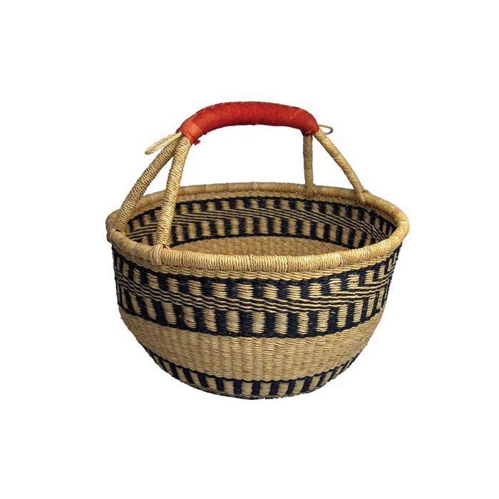 African Market Baskets G-159A Large Basket, Round, Assorted - 2
