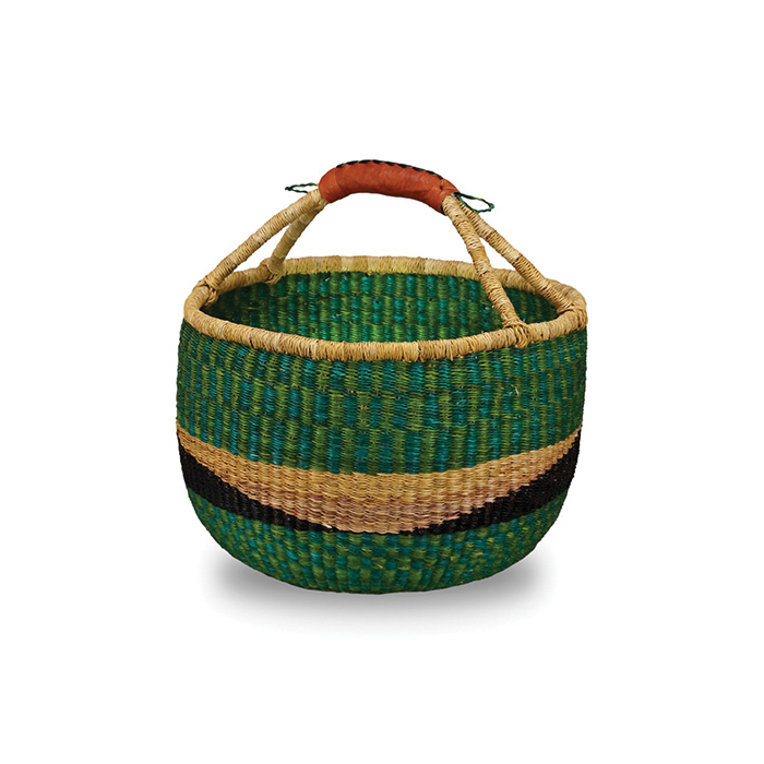 African Market Baskets G-159A Large Basket, Round, Assorted - 4