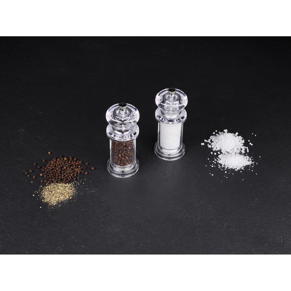 Cole & Mason H50518P Salt and Pepper Mill Gift Set, Acrylic, Clear - 4