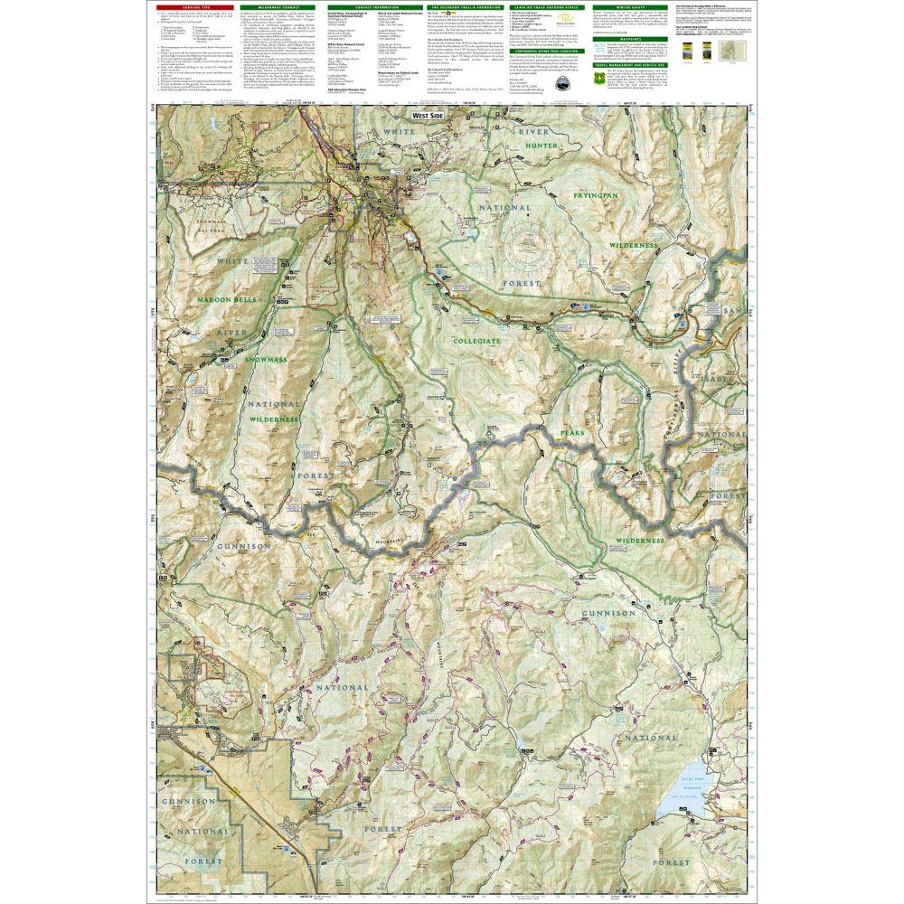 National Geographic 148 Trail Map, Collegiate Peaks Wilderness Area - 2