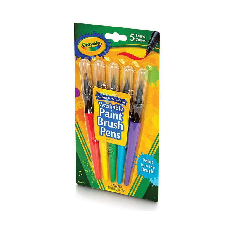 Crayola 54-6201 Paint Brush Pen, Assorted, 5-Piece - 4