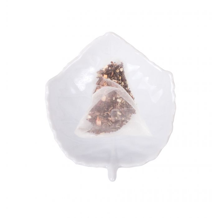 HIC 73/66 Tea Caddy, Leaf, 3-5/8 in L, 3 in W, Porcelain, White - 3