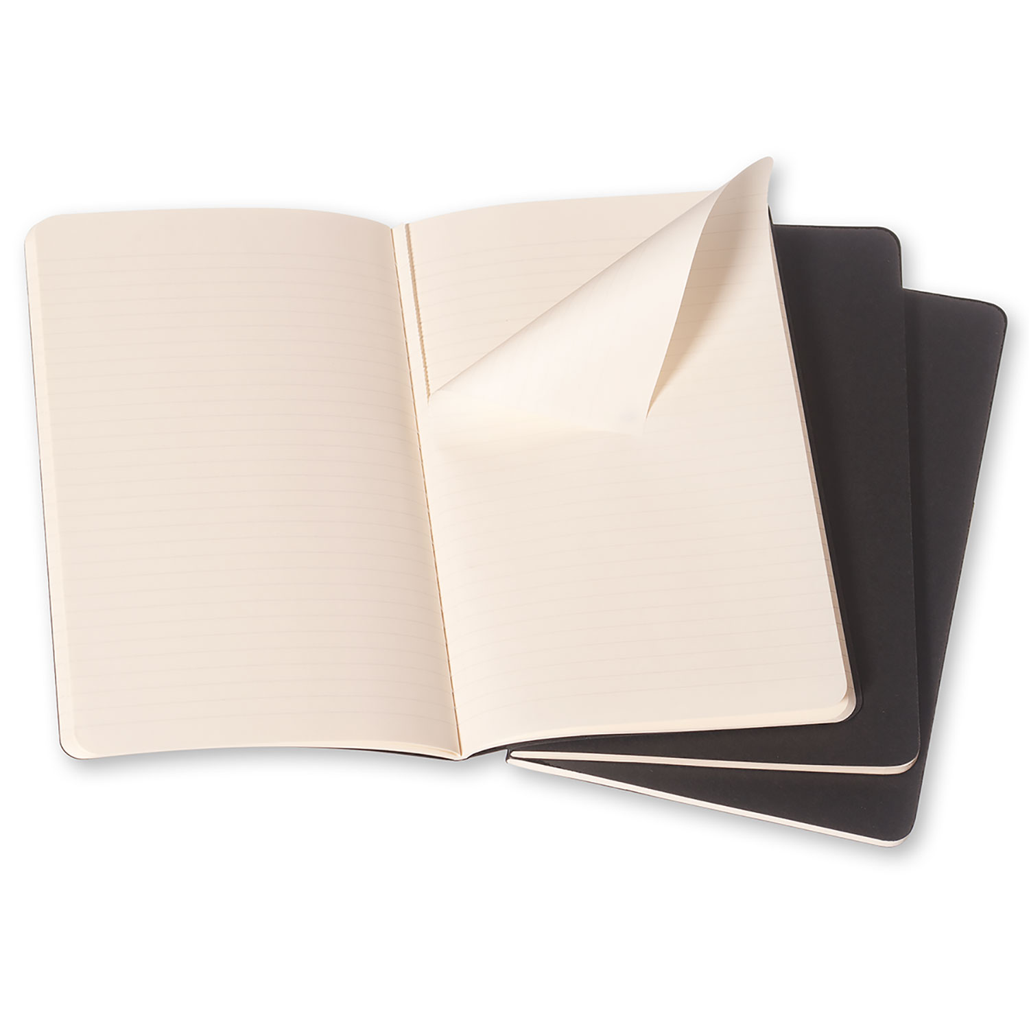 Moleskine Cahier Series 9788883704956 Journal, Black, 8-1/4 in L, 5 in W - 2