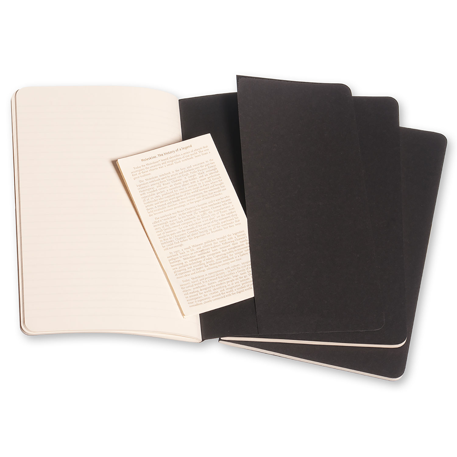 Moleskine Cahier Series 9788883704956 Journal, Black, 8-1/4 in L, 5 in W - 4