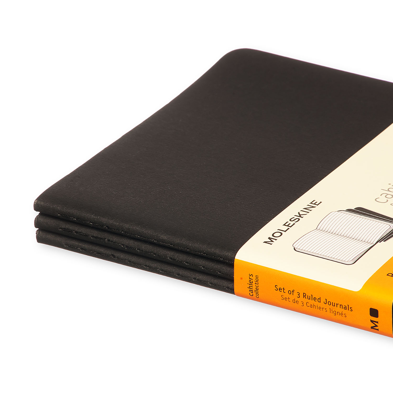 Moleskine Cahier Series 9788883704956 Journal, Black, 8-1/4 in L, 5 in W - 5