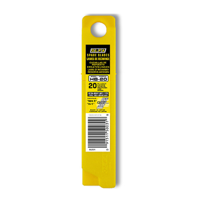 Olfa HB-20B Blade, 126 mm L, Carbon Steel, Extra Heavy-Duty Edge - 2