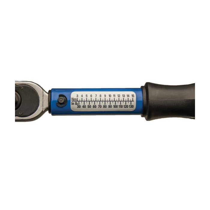 Park Tool TW-5 Torque Wrench, 1/4 in Drive, 7-1/2 in OAL, 26 to 132 in-lb - 3