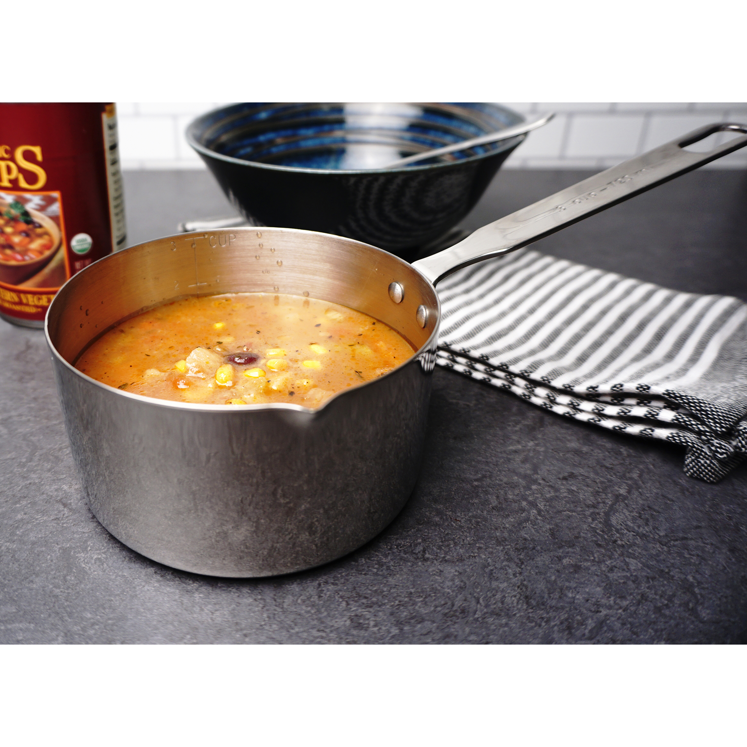 Endurance MEA-300 Measuring Pan, 3 Cup, Stainless Steel - 2