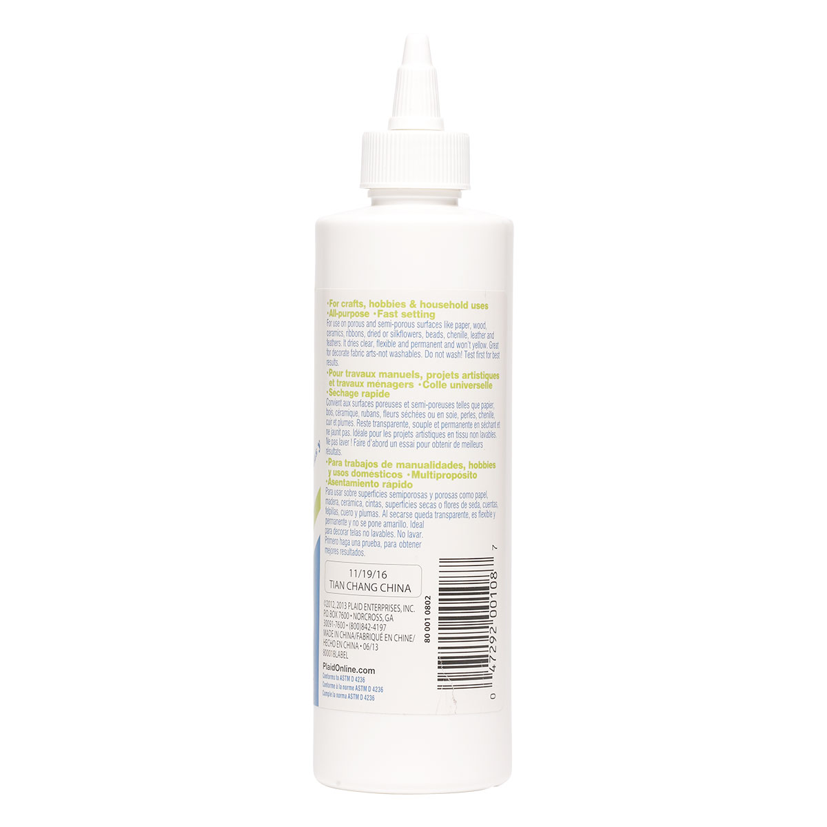 Plaid Delta Sobo 800010802 All Purpose Glue, White, 8 oz - 2