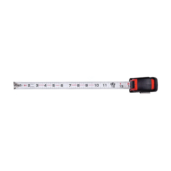 Tajima G-PLUS GP Series GP-25BW Tape Measure, 25 ft L Blade, 1 in W Blade, ABS Case - 2