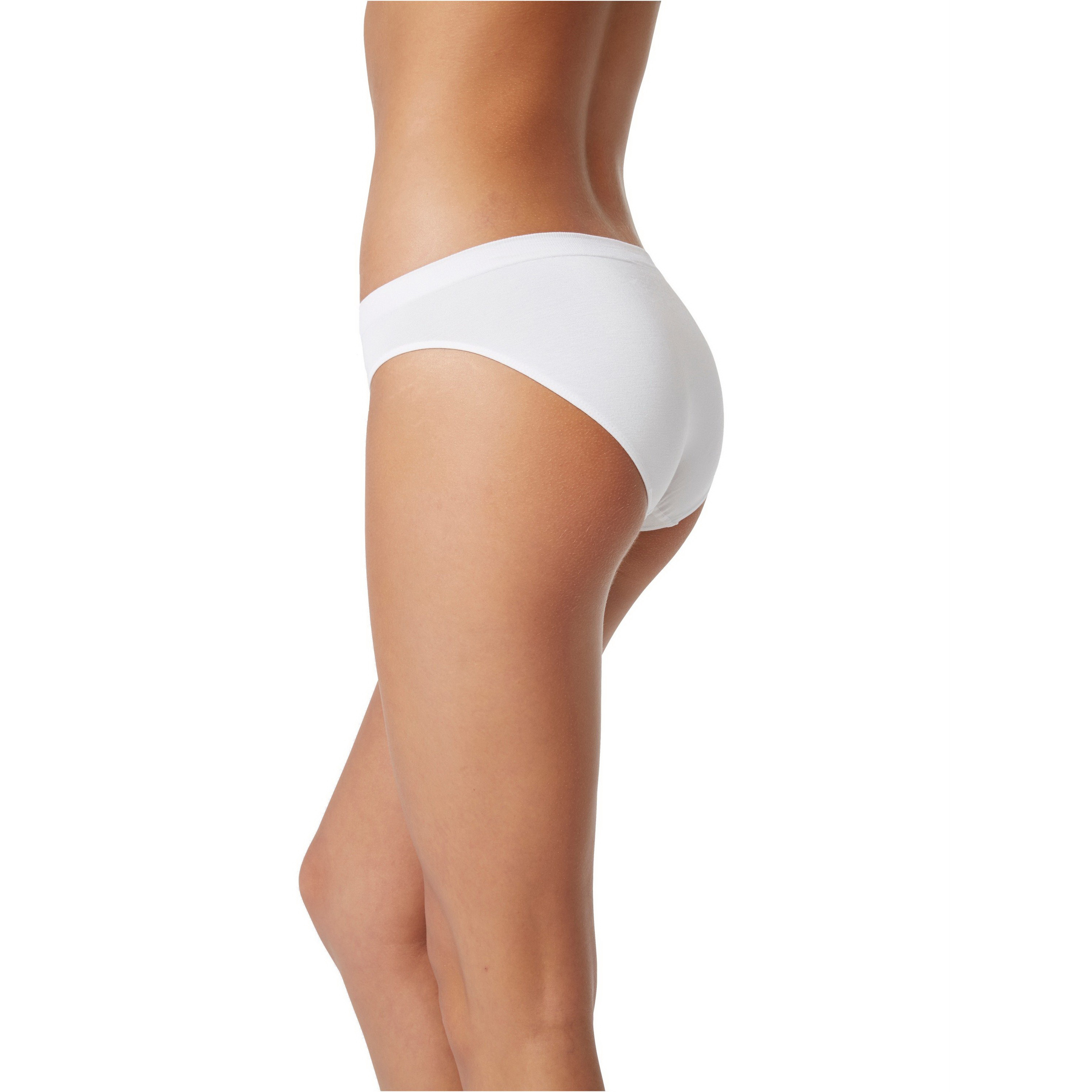 Boody BKWHLL Classic Bikini, L, Nylon/Spandex/Viscose, White, 31 in - 2