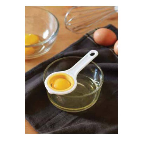 Fox Run 5703 Egg Separator, 6 in L, 2-1/2 in W, 1/2 in H, Plastic, White/Yellow - 2