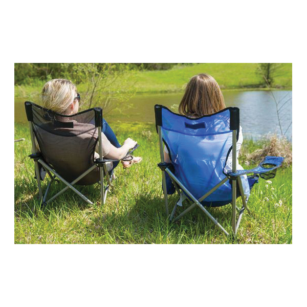 Alps Mountaineering 8143502 Getaway Chair, 22 in OAL, 31 in OAW, 29-1/2 in OAH, Steel Frame, Nylon Mesh/Polyester Seat - 4
