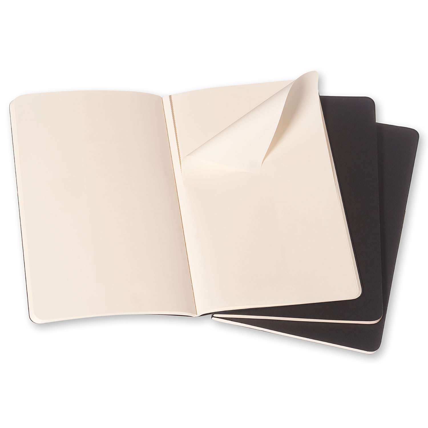 Moleskine Cahier Series 9788883704970 Journal, Black, 8-1/4 in L, 5 in W, Sewn Binding - 2