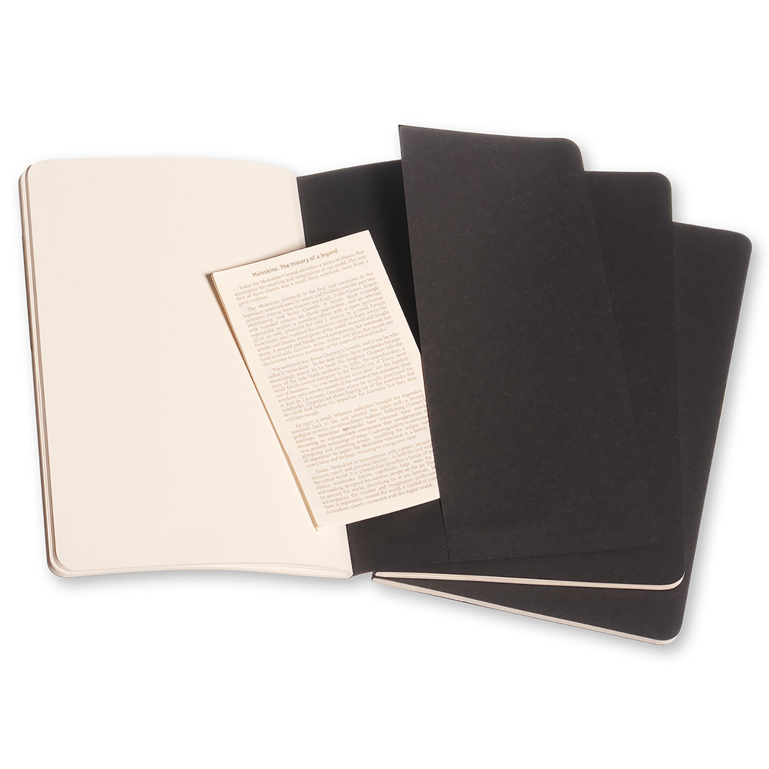 Moleskine Cahier Series 9788883704970 Journal, Black, 8-1/4 in L, 5 in W, Sewn Binding - 4
