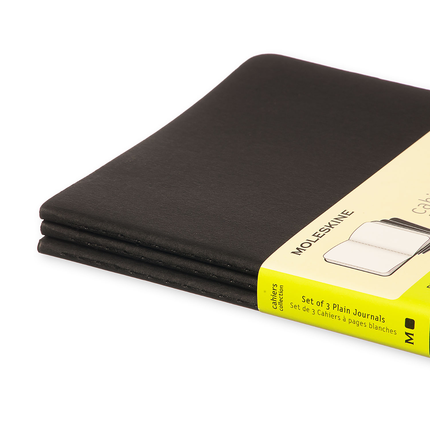 Moleskine Cahier Series 9788883704970 Journal, Black, 8-1/4 in L, 5 in W, Sewn Binding - 5