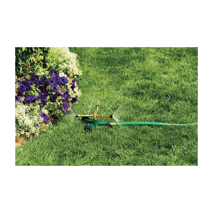 Orbit 58180N Three-Arm Sprinkler with Wheel Base, Spray Nozzle, Brass/Zinc - 2