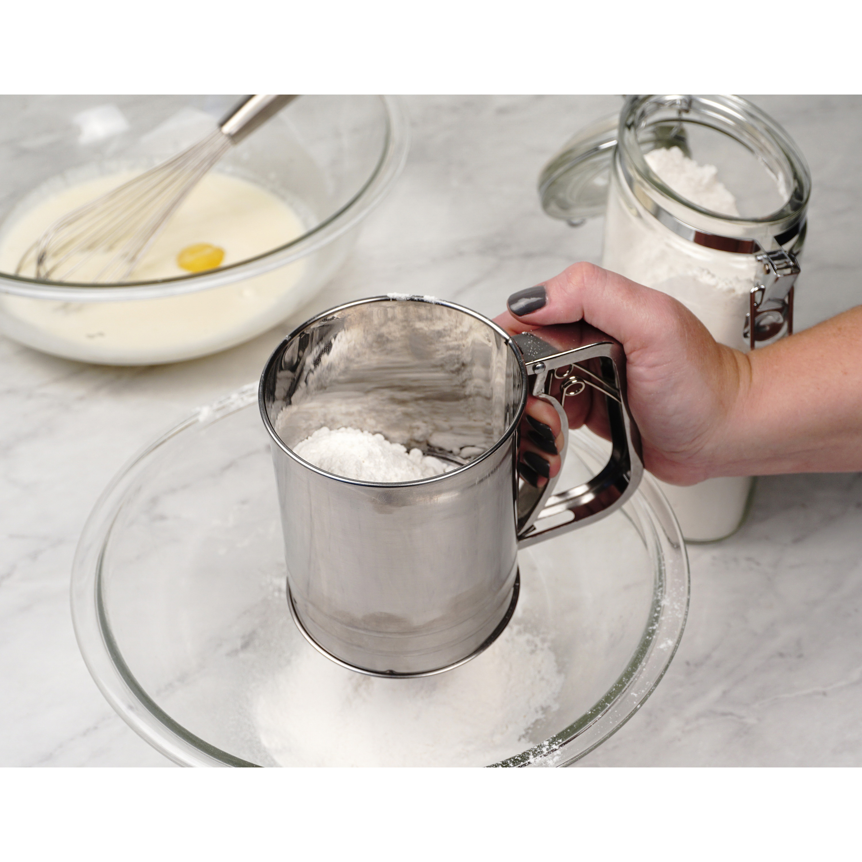 Endurance SIFT-3TM Mesh Flour Sifter, 3 Cup, Stainless Steel - 2