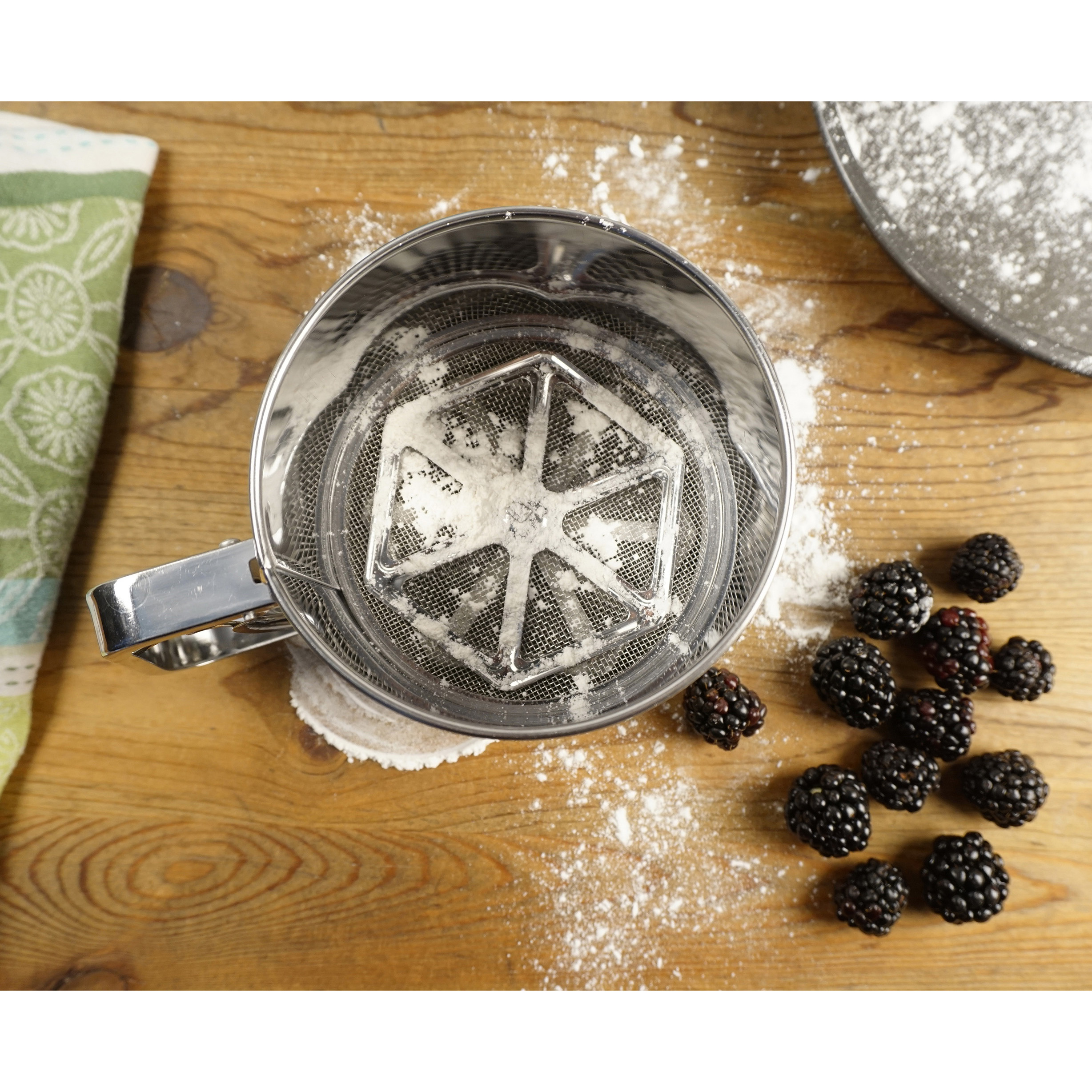 Endurance SIFT-3TM Mesh Flour Sifter, 3 Cup, Stainless Steel - 3