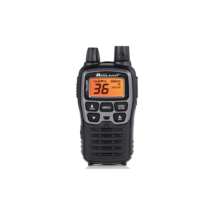 Midland T71VP3 Two-Way Radio, FRS/GMRS Band, 36-Channel, 1.5 W Output, LCD Display, Black - 2