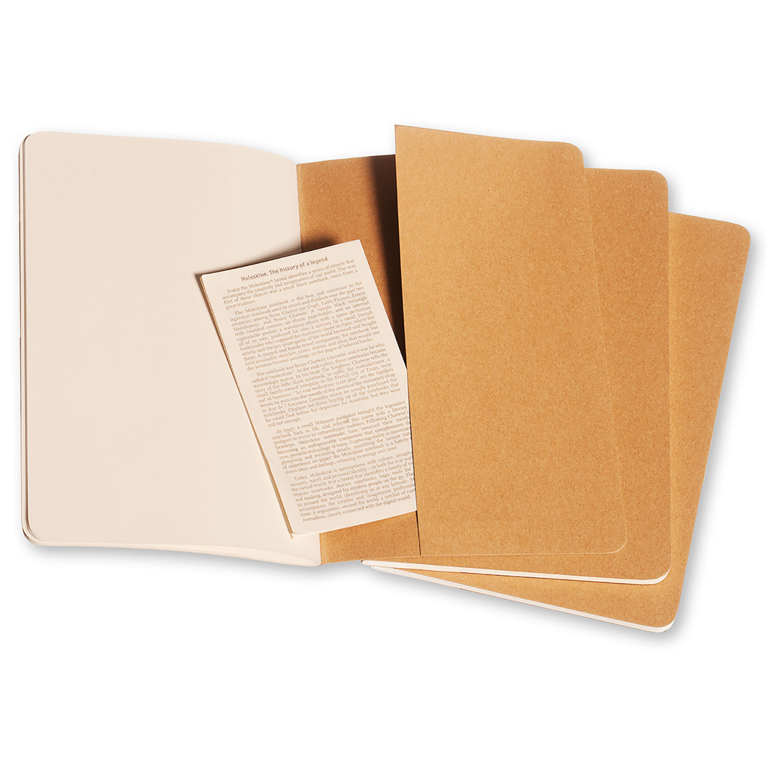 Moleskine Cahier Series 9788883705007 Journal, Kraft, 8-1/4 in L, 5 in W, Sewn Binding, Plain - 4