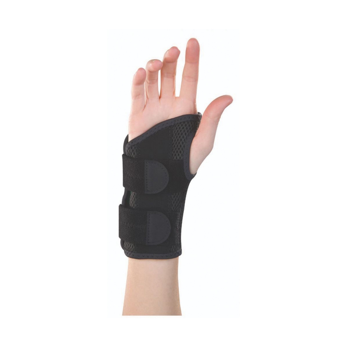 Mueller 86272 Green Fitted Wrist Brace, Left, S, M, Fabric, Black - 2