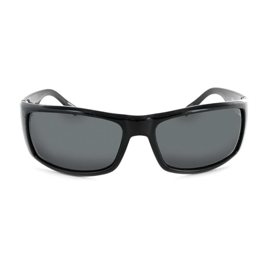 Optic Nerve 16095 Fourteener Sunglasses, Rectangle Frame, Polycarbonate Frame, Shiny Black Frame, Polarized, Smoke Lens - 2