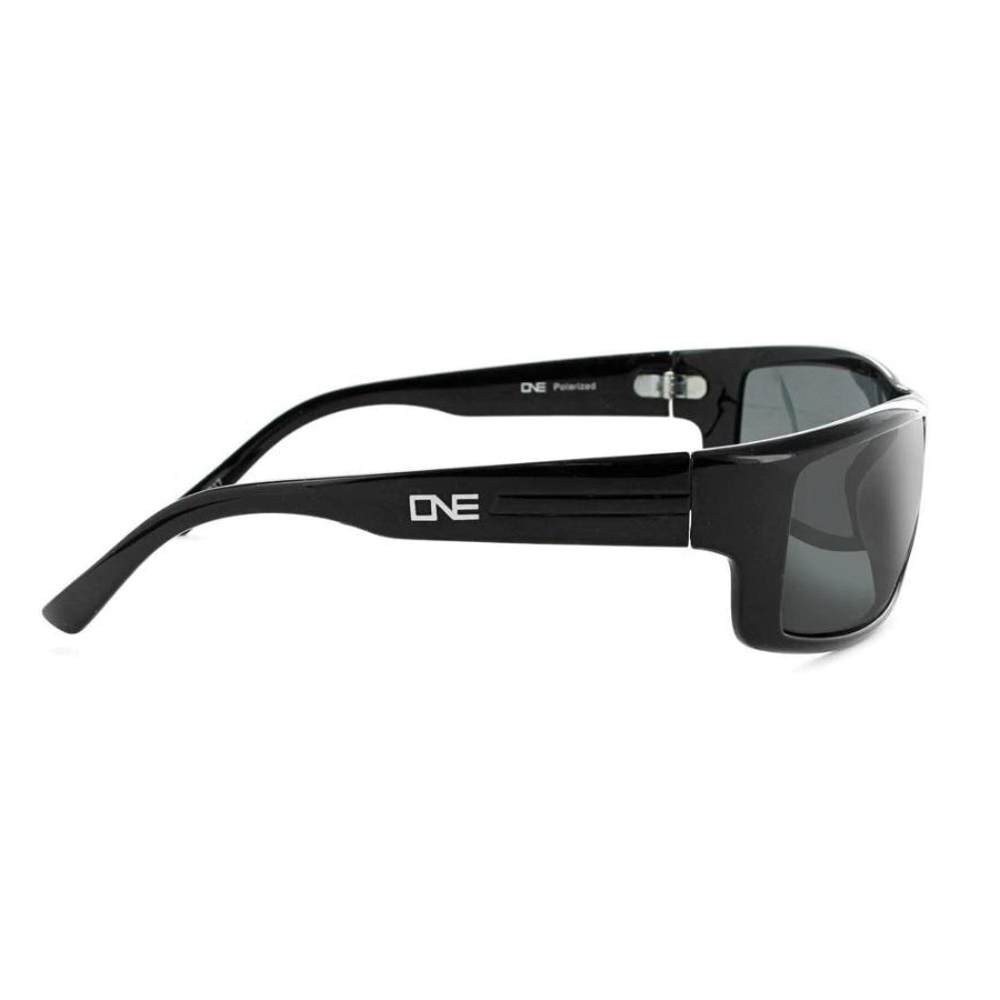 Optic Nerve 16095 Fourteener Sunglasses, Rectangle Frame, Polycarbonate Frame, Shiny Black Frame, Polarized, Smoke Lens - 3