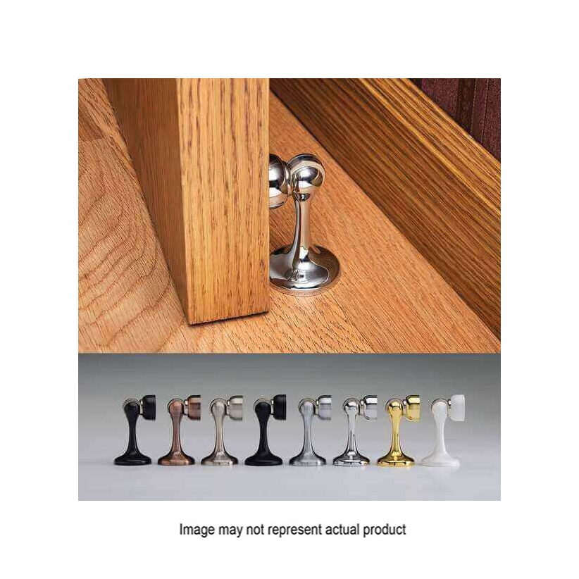 Soss MDHCWH-HS Door Holder, 3 in L, Floor, Wall, Powder-Coated