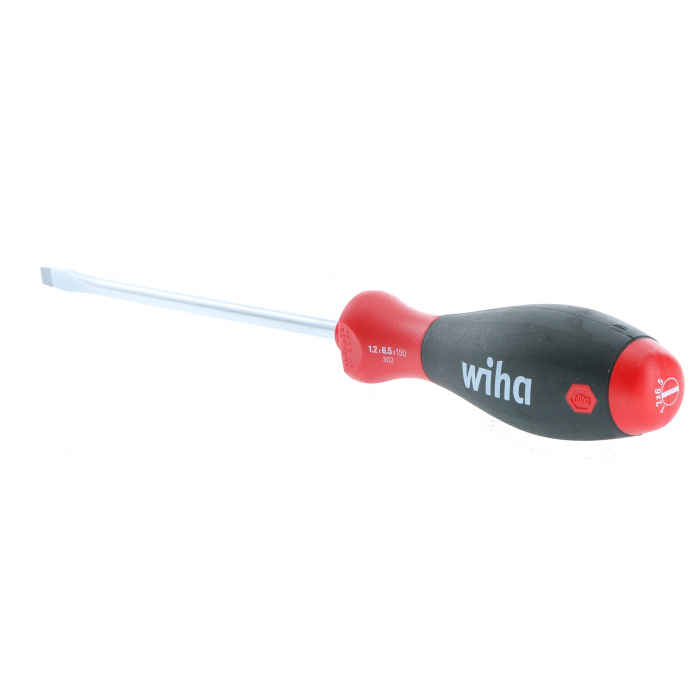 Wiha 30225 Softfinish Screwdriver, 0.255 in Drive, Slotted Drive, 10.9 in OAL, 5.9 in L Shank, Cushion-Grip Handle - 5