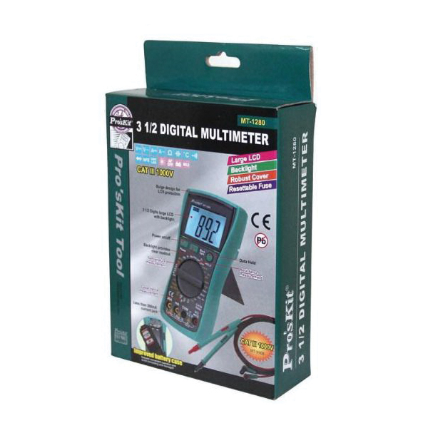 eclipse MT-1280 Multimeter, Digital Display - 4