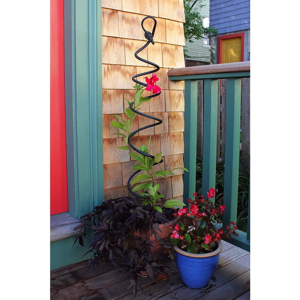Achla Designs FST-01 Garden Trellis, 8 in OAW, 42 in OAH, Iron, Black, Powder-Coated - 2