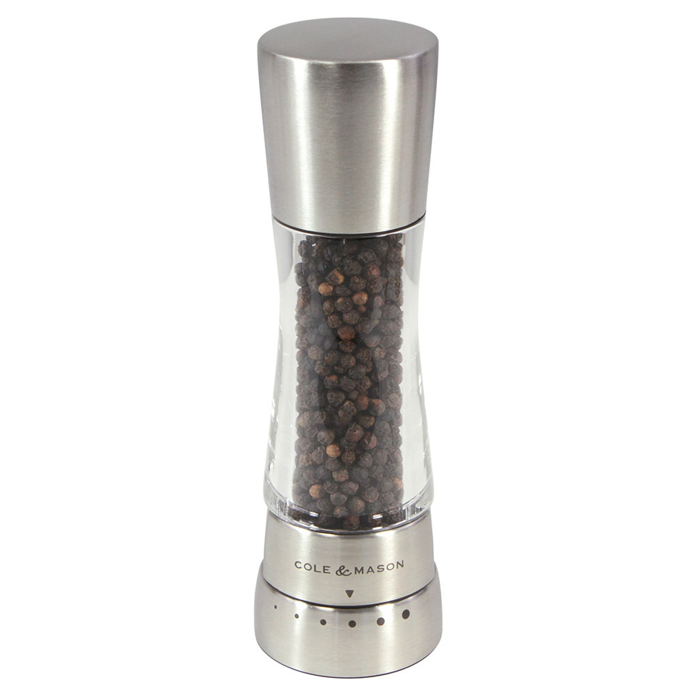 Cole & Mason H59401G Pepper Mill, Acrylic/Stainless Steel, Clear/Silver - 2