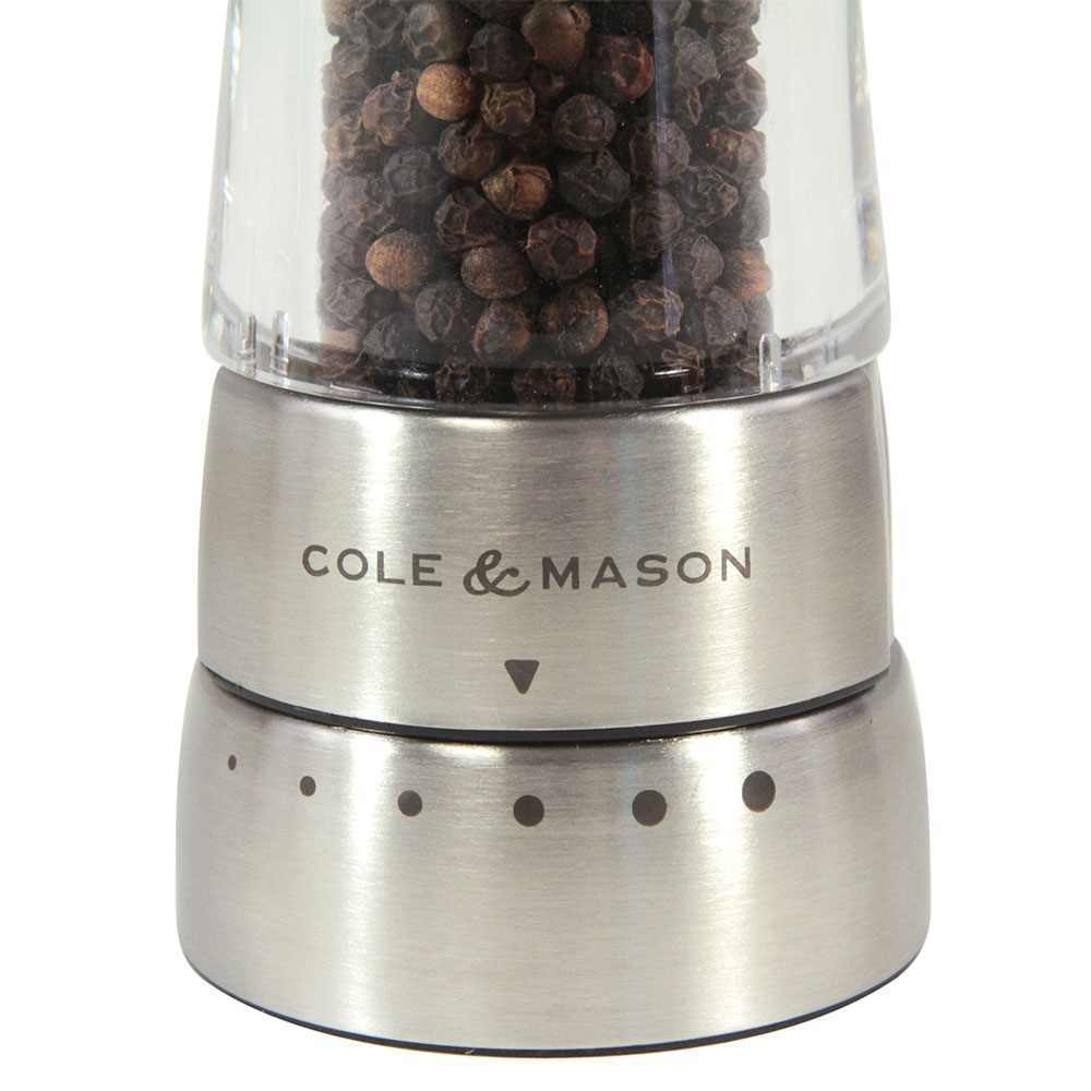 Cole & Mason H59401G Pepper Mill, Acrylic/Stainless Steel, Clear/Silver - 3