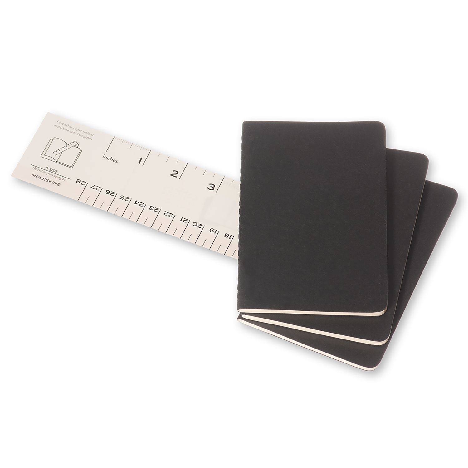 Moleskine Cahier Series 9788883704918 Journal, Black, 5-1/2 in L, 3-1/2 in W, Sewn Binding - 3